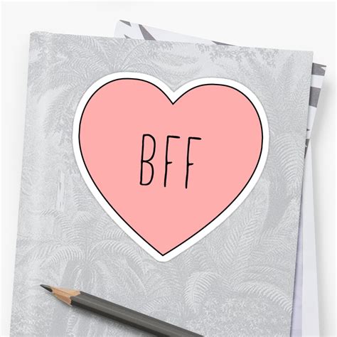 i love my bff best friend heart sticker by thepinecones