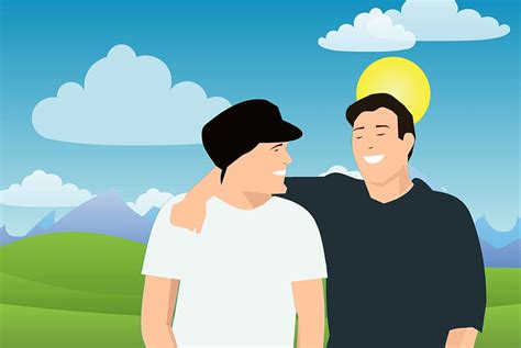 hd wallpaper illustration of two friends enjoying the park on a sunny