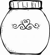 Jar Mason Printable Clipart Clip Empty sketch template