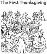 Coloring Thanksgiving Pages Pilgrim Indian Color Pilgrims Printable Template Getcolorings Getdrawings sketch template