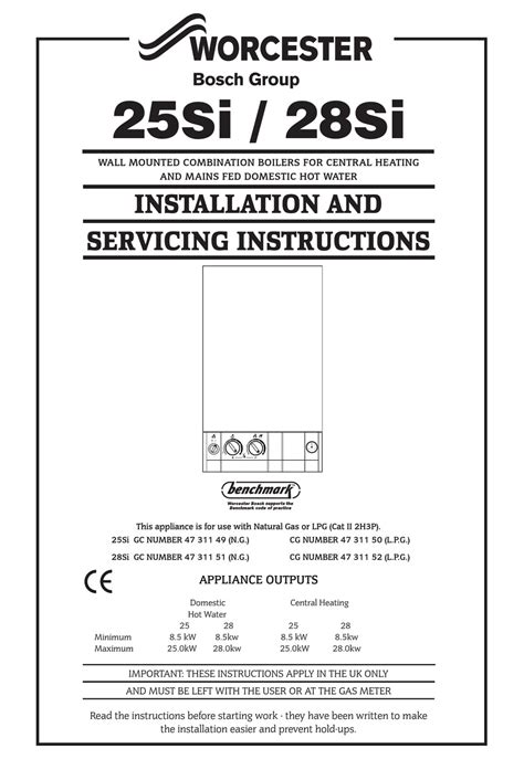 worcester  installation  servicing instructions   manualslib