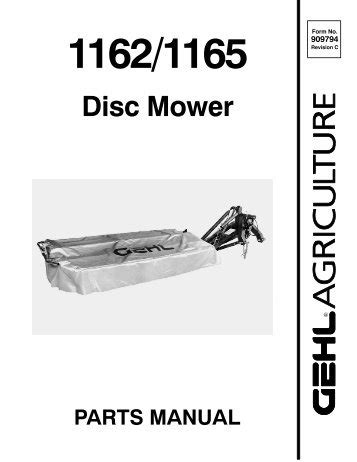 frontier disc mower parts manual