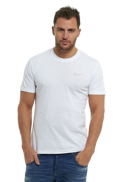 nike swoosh logo mens  shirt crew cotton tee top size small medium
