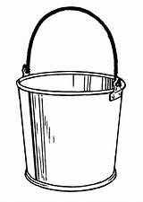 Bucket Drawing Coloring Pages Water Line Clipart Paint Sketch Clip Template Library Color Pail sketch template