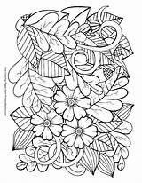 Coloring Fall Pages Autumn Printable Adult Leaves Adults Print Colouring Sheets Color Primarygames Size Acorns Flowers Happy Printables Pdf Halloween sketch template