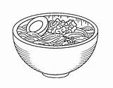 Ramen Bowl Coloring Noodles Dibujo Bread Pages Template Coloringcrew Loaf Pasta Food sketch template