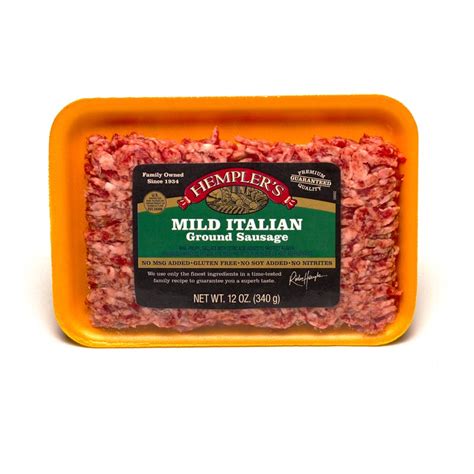 sausage ground italian mild hempler s foods