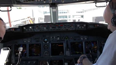 tui fly nordic   cockpit start  taxi    lanzarote blx youtube