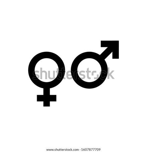 Icons Symbols Male Female Black Flat Stock Vector Royalty Free 1607877709