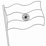 Independence Flag Indian Drawing Coloring Pencil Outline National Color Pages India Colouring Tiranga Clipart 69th Print Comments Proud Book Google sketch template