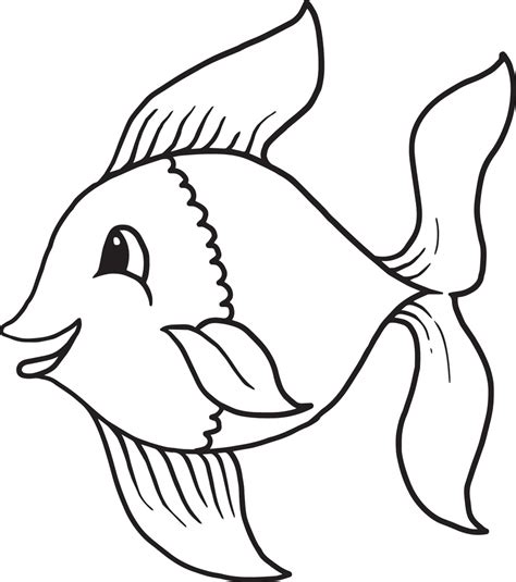 printable cartoon fish coloring page  kids supplyme