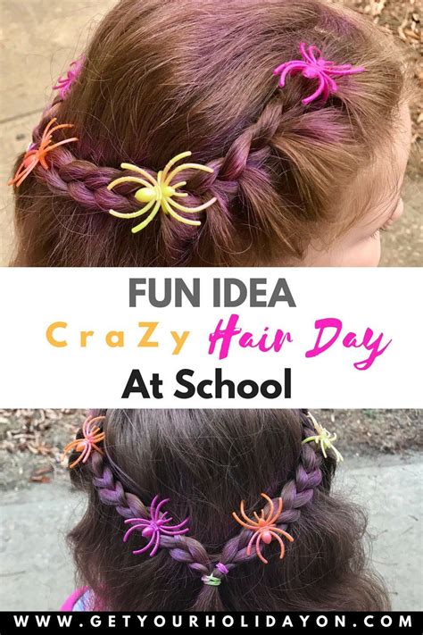 simple and easy crazy hair for school spirit week crazy