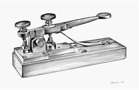 sketch of the day telegraph machine by samuel fb morse