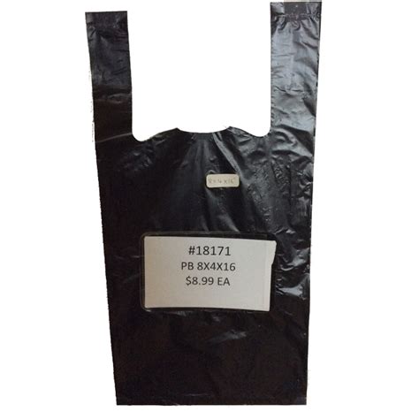 pb plastic bags xx black