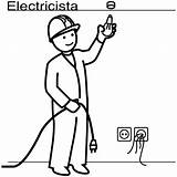 Electricista Profesiones Electricistas Bits Aprender sketch template