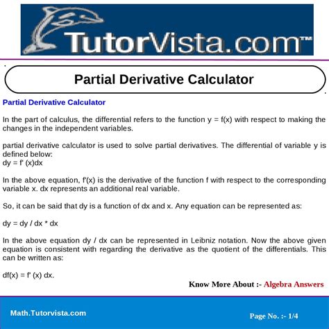 partial derivative calculator  tutorvista team issuu