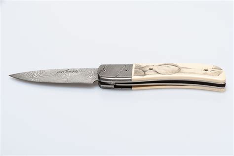 messer werk linerlock klappmesser mit scrimshaw