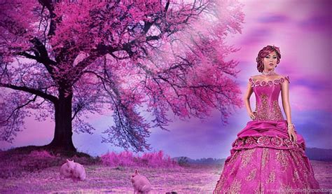 pink princess wallpaper desktop background