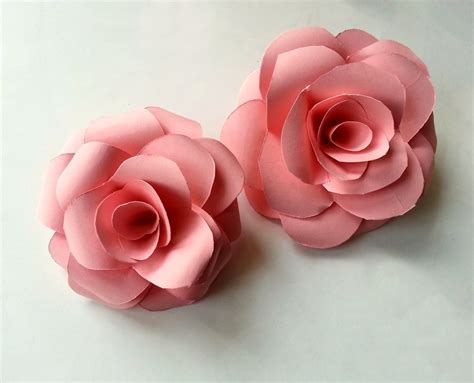 diy paper rose     flowers rosettes papercraft  cut