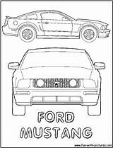 Mustang Coloring Ford Pages Fun sketch template