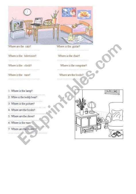 prepositions  placeinonundernear esl worksheet