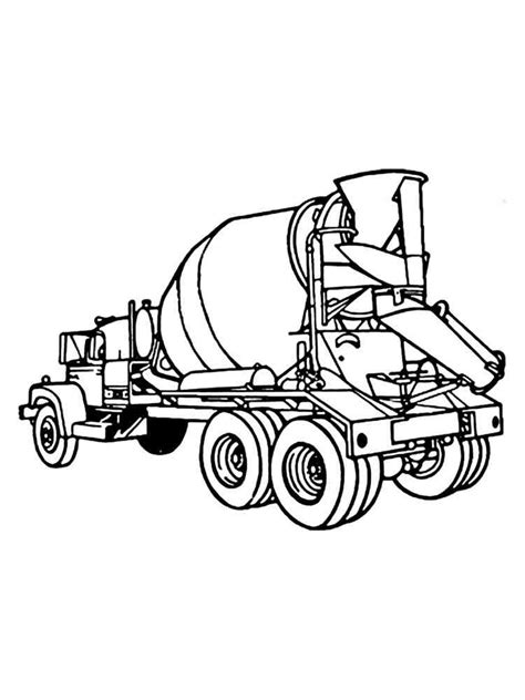 cement mixer coloring pages  printable cement mixer coloring