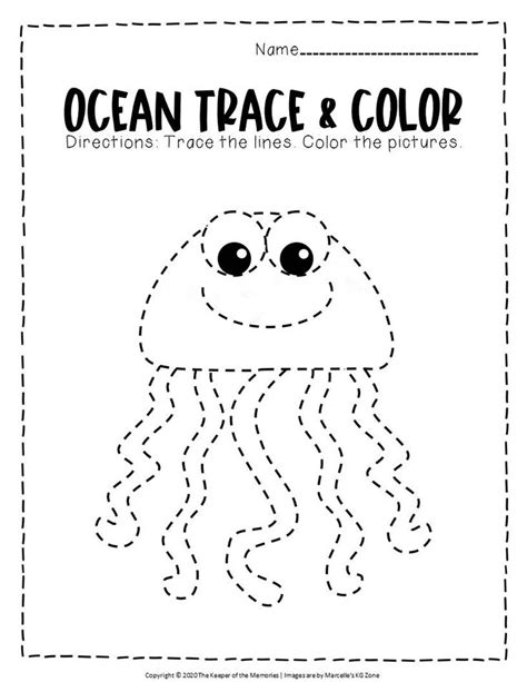 printable ocean tracing worksheets ocean theme preschool ocean
