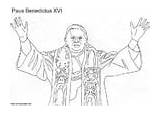 Xvi Benedict Pope Priest Paus Benedictus Papst Benedikt Lectern Behind Friedenstauben Bidden sketch template