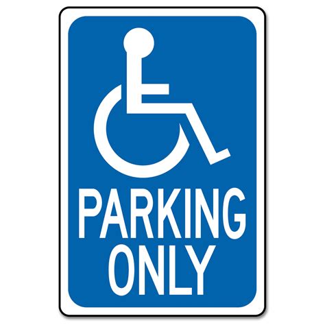 printable handicap parking sign