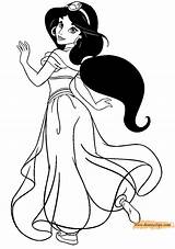 Coloring Jasmine Princess Pages Disney Printable Aladdin Colouring Sheets Books Choose Board Popular sketch template