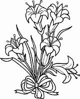 Easter Plants Lilies Letscoloringpages sketch template