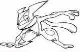 Greninja Pokemon Pintar sketch template