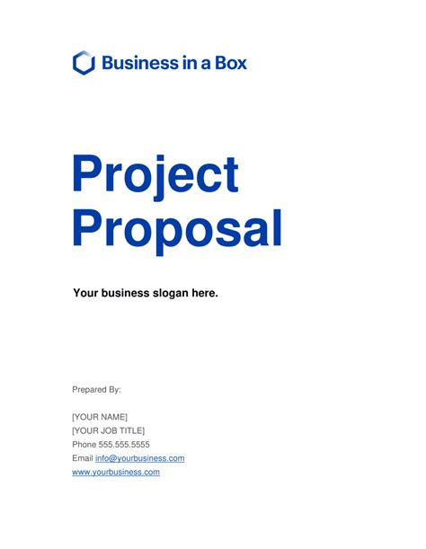project proposal template  business   box
