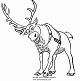 Coloring Disney Frozen Sven Reindeer Colorare Da Disegni Disegno Per Svin Cartonionline Walt Printable sketch template