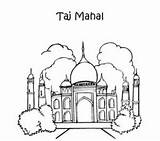 Familyholiday Taj Mahal sketch template