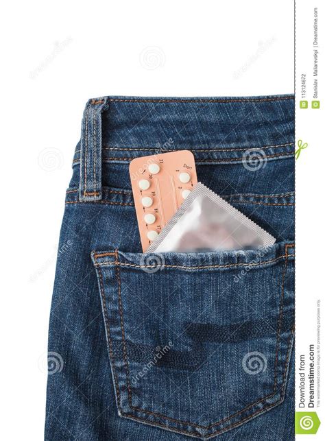condoms in package in jeans safe sex concept healthcare medicine
