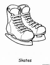 Coloring Skates Winter Pages Colouring Hockey Printable Ice Skate Skating Kids Sport Print Children Activities Activity Dessin Clothes Color Clothing sketch template