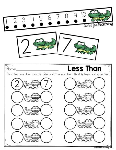 kindergarten   greater  worksheets