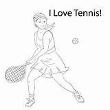 Tennis Coloring Pages Color Printable Miki sketch template