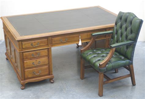 antique large mahogany partners desk   sale antiquescom