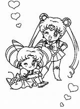 Sailor Moon Coloring Chibi Pages Pokemon Color Luna Dragoart Crystal Sun Print Printable Characters Group Getcolorings Phases Getdrawings Adults Usagi sketch template