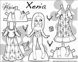 Pixie Paperthinpersonas Xenia Dress Clothing Puck sketch template
