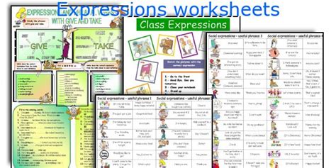 expressions worksheets