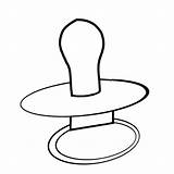 Baby Coloring Pacifier Pages Drawing Clipart Bottle Dummy Clip Outline Template Draw Drawings Printable Colouring Sheets Cliparts Kids Color Choose sketch template