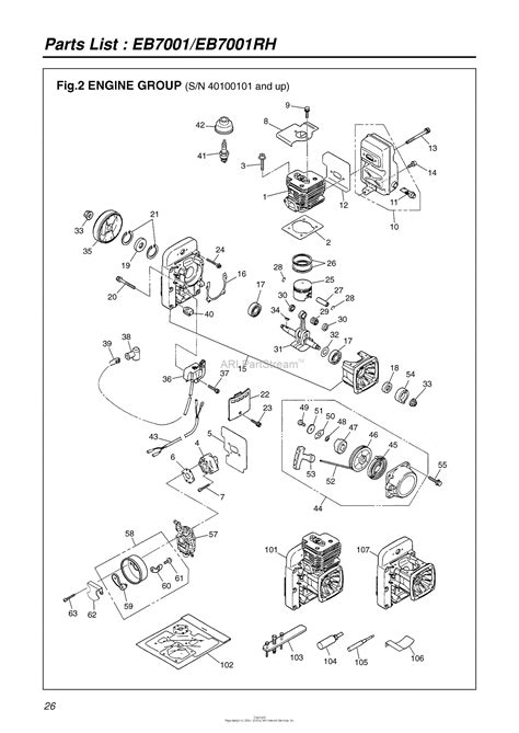 red max eb  engine serial     date  parts diagram   engine