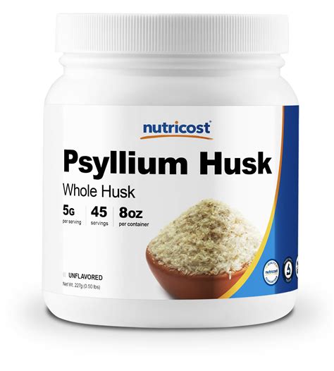 nutricost psyllium  husk powder oz gluten   gmo