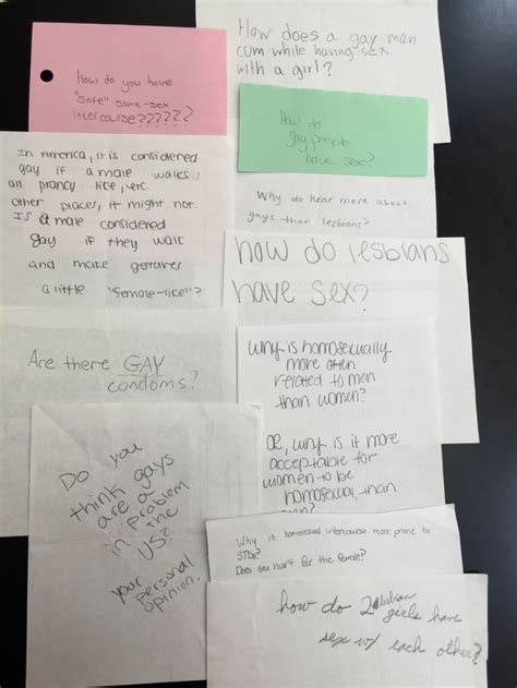 Anonymous Sex Questions Asked By Ninth Graders 16 Pics