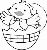 Easter Coloring Chick Pages Egg Printable Chicken Clipart Colouring Kindergarten Baby Templates Print Simple Bunny Sheets Clip Cute Cliparts Chicks sketch template