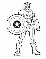America Captain Coloring Pages Printable Coloringme Sheets sketch template