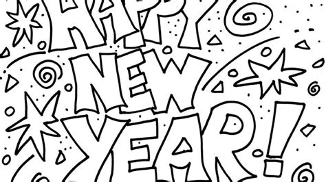 printable happy  year coloring pages printable  kids